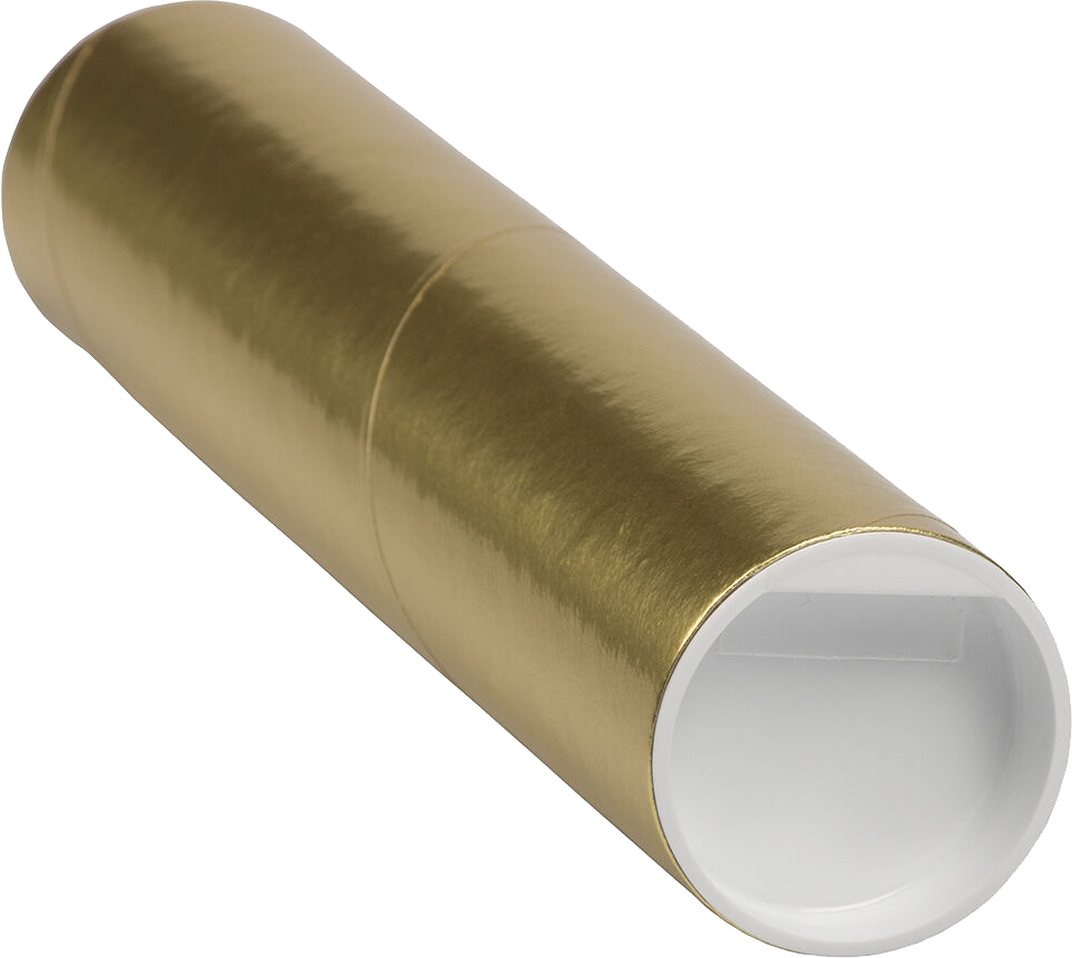 Gold 2 x 9 Mailing Tubes