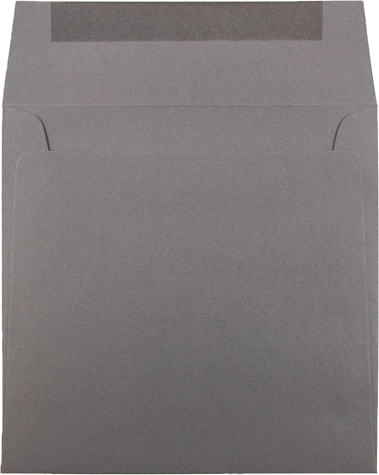 Dark Smoke Gray 28lb 6 1/2 x 6 1/2 Square Envelopes