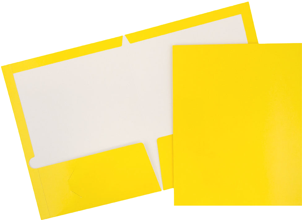 Glossy Yellow 9 x 12 Standard Folders