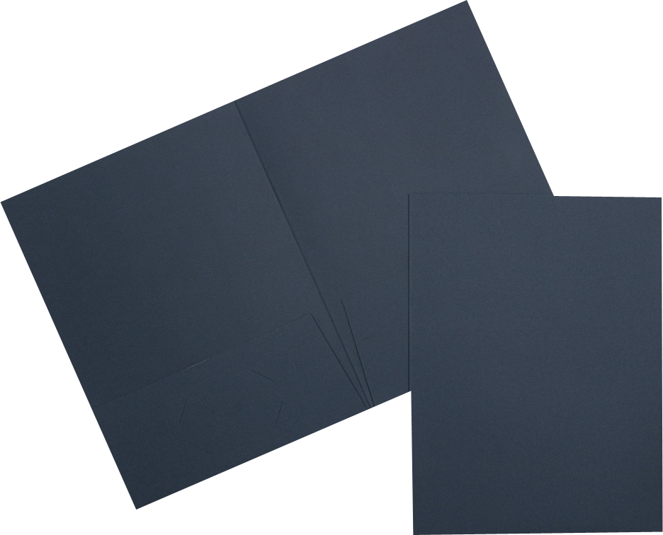 Nautical Navy Blue Linen 9 x 12 Folders
