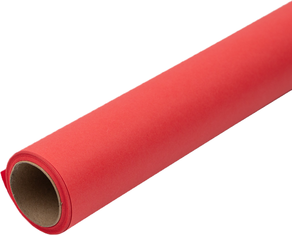 Red Matte Wrapping Paper - Short Mini Roll (26.3 Sq Ft)