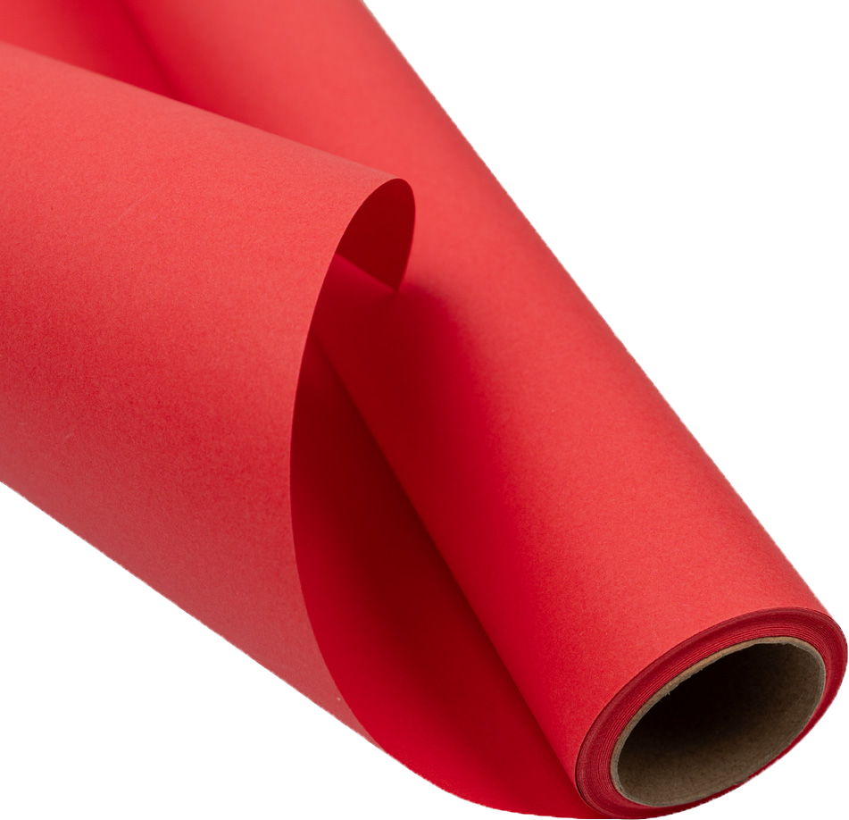 Red Matte Wrapping Paper - Short Mini Roll (26.3 Sq Ft)