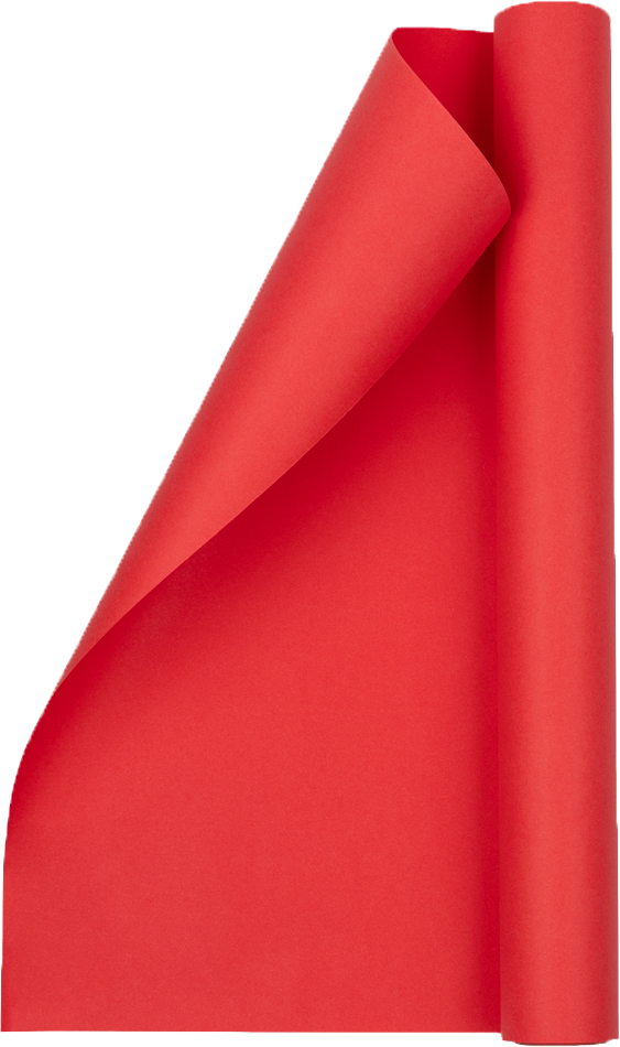 Red Matte Wrapping Paper - Short Mini Roll (26.3 Sq Ft)