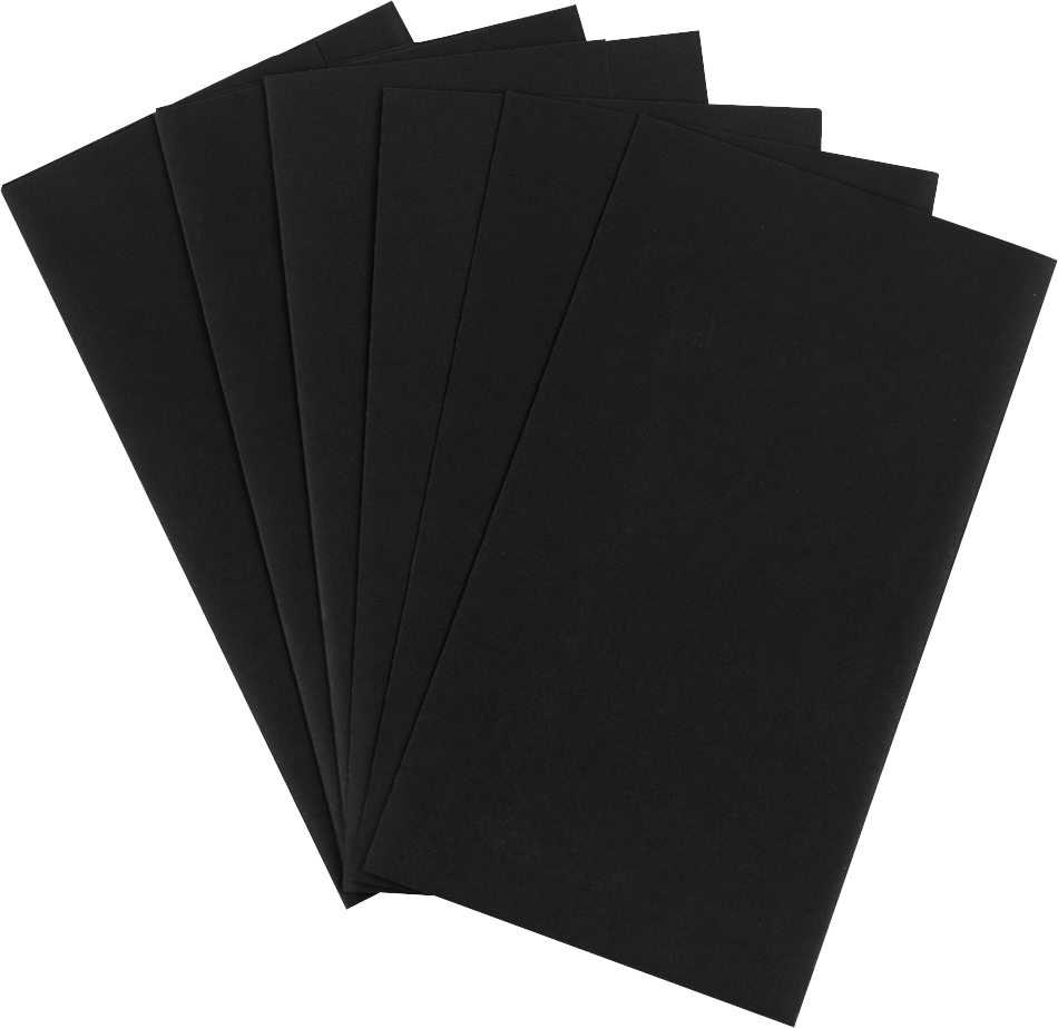 Black Matte 30" x 20" Wrapping Paper Sheets (25 Sq Ft Total Pack) - 6 Pack