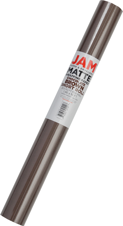 Chocolate Matte Wrapping Paper - Short Mini Roll (26.3 Sq Ft)
