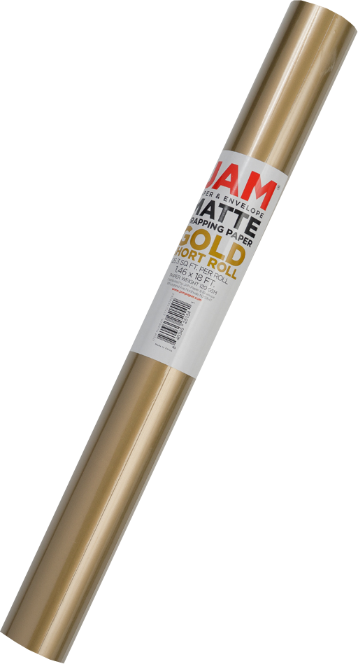 Gold Matte Wrapping Paper - Short Mini Roll (26.3 Sq Ft)