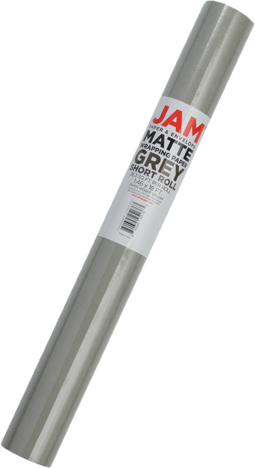 Gray Matte Wrapping Paper - Short Mini Roll (26.3 Sq Ft)