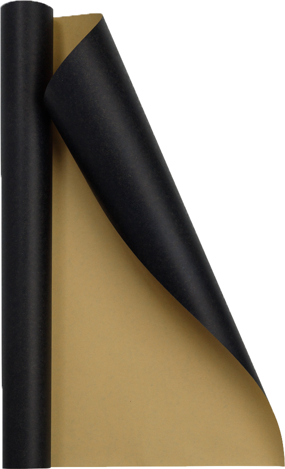 Black Kraft Wrapping Paper - Short Mini Roll (26.3 Sq Ft)