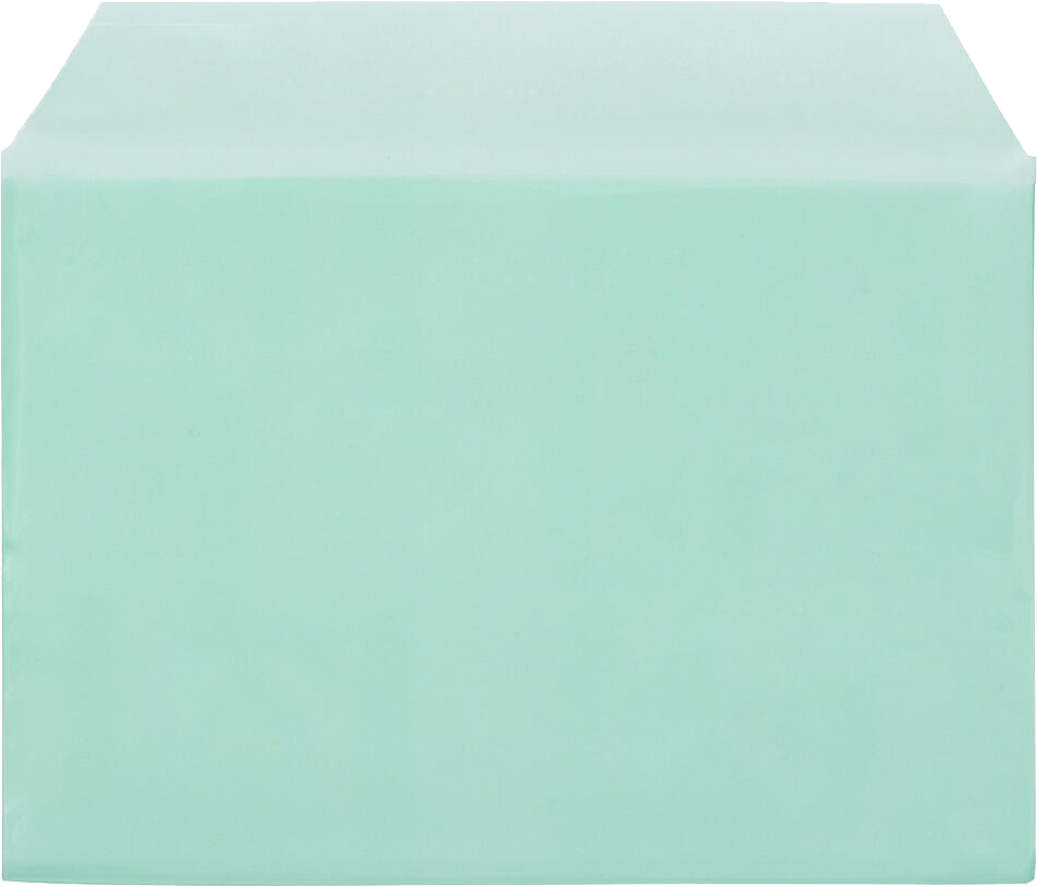 Green 1.6mil 5 1/16 x 7 3/16 Cello Envelopes with Peel & Seal