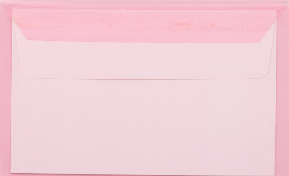 Light Red 1.6mil 5 7/16 x 8 5/8 Cello Envelopes with Peel & Seal