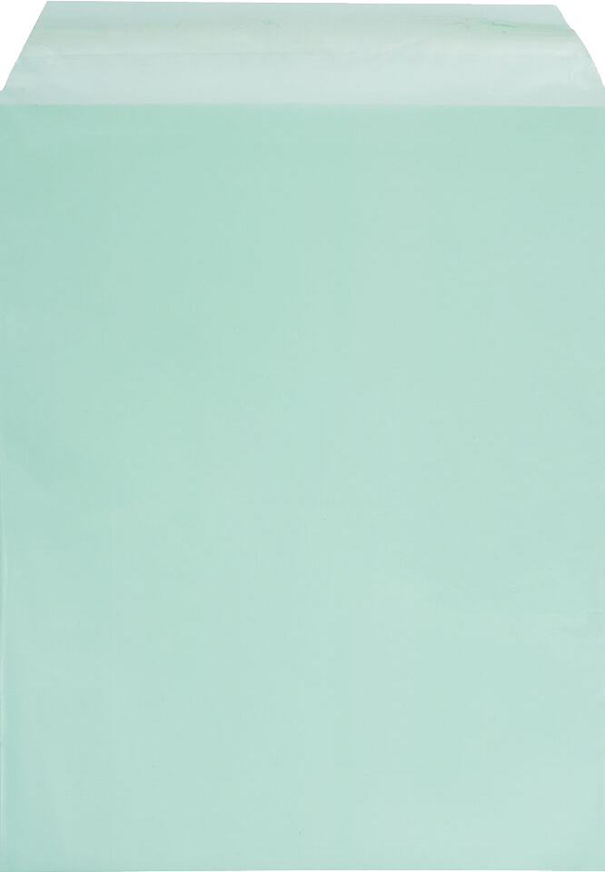 Green 1.6mil 8 15/16 x 11 1/4 Cello Envelopes with Peel & Seal