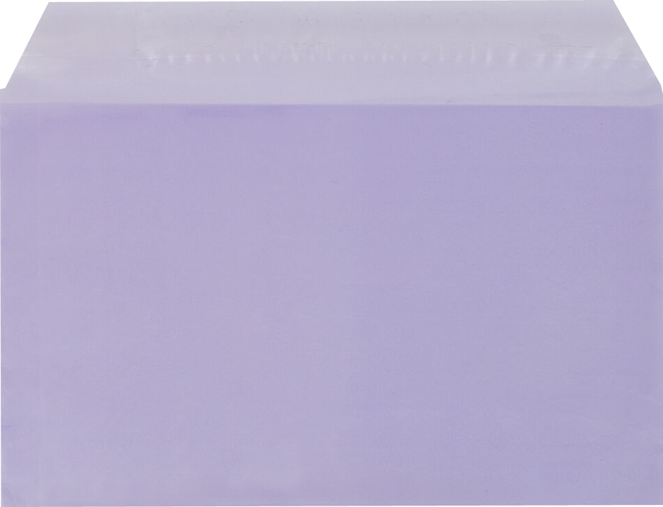 Purple 1.6mil 5 7/16 x 8 5/8 Cello Envelopes with Peel & Seal