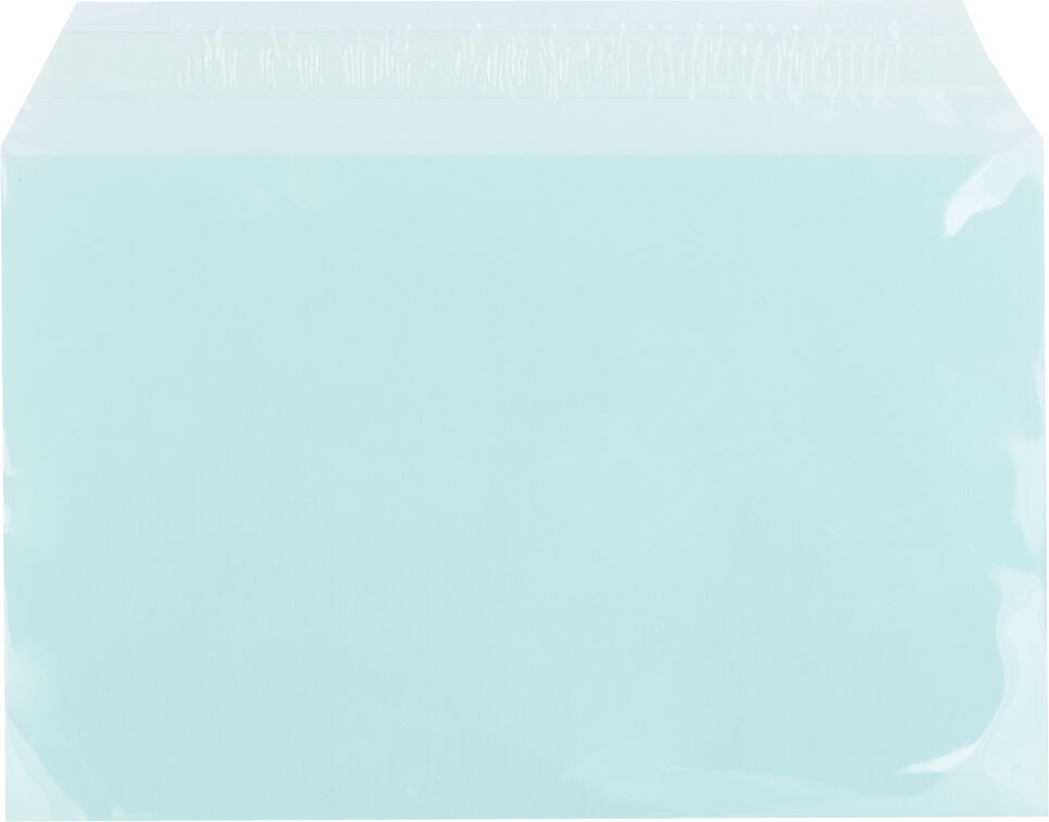 Aqua 1.6mil 5 7/16 x 8 5/8 Cello Envelopes with Peel & Seal