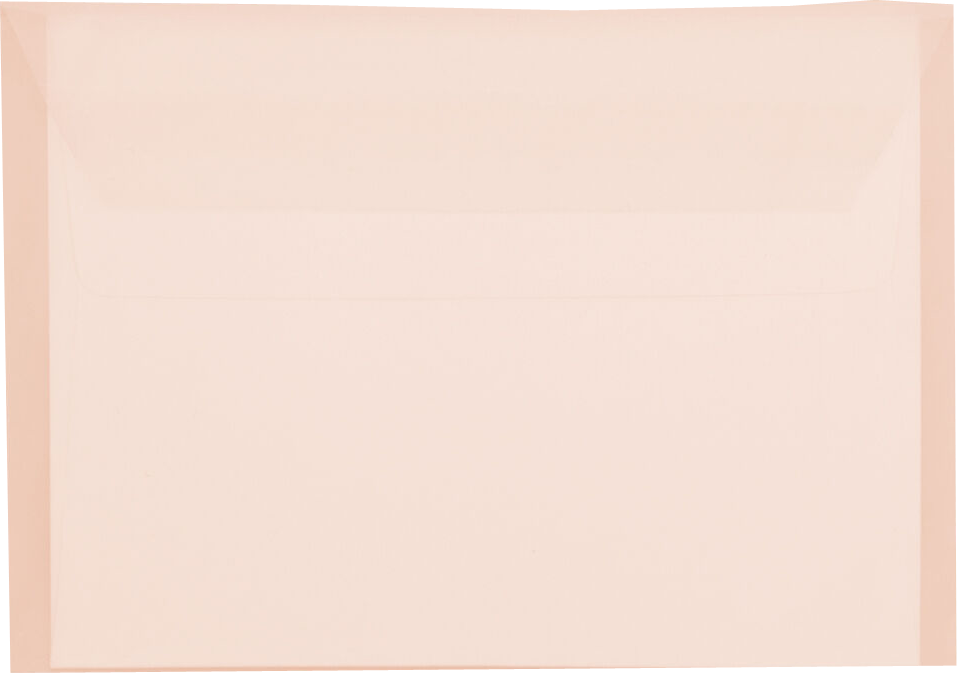 Peach 1.6mil 5 1/16 x 7 3/16 Cello Envelopes with Peel & Seal