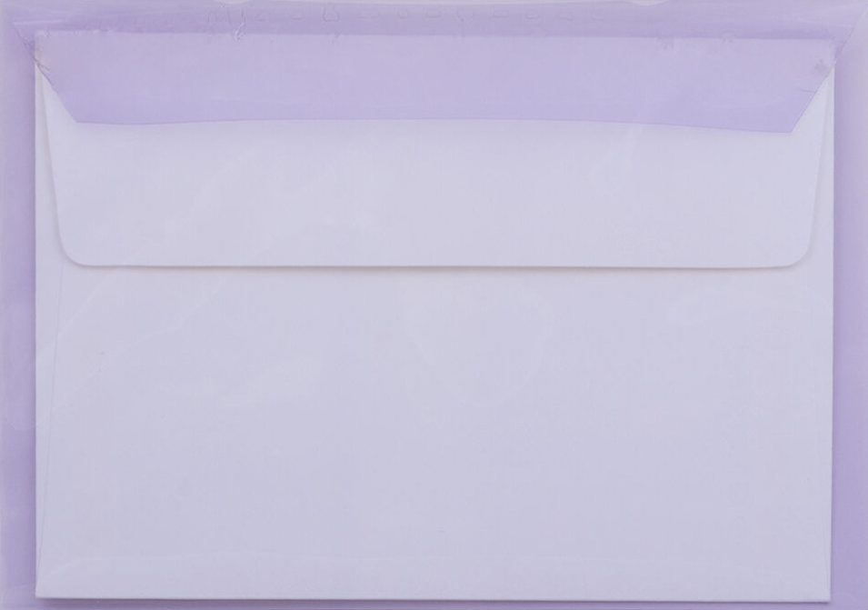 Purple 1.6mil 5 1/16 x 7 3/16 Cello Envelopes with Peel & Seal