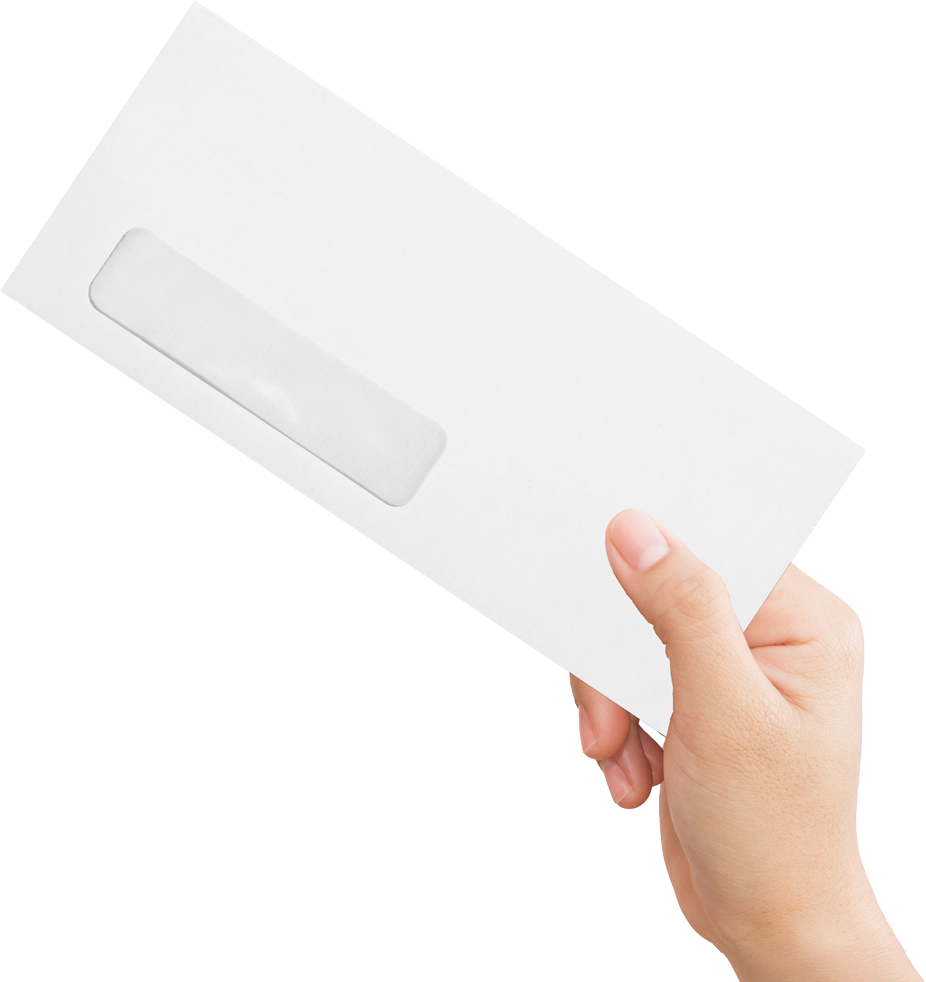 White 24lb #10 Window Envelopes (4 1/8 x 9 1/2) with Simple Seal