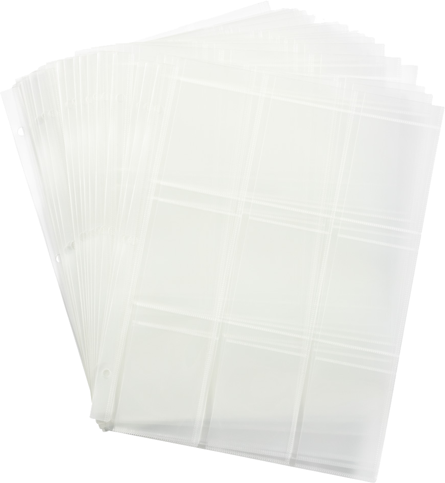 Clear Pocket Binder Collection Pages - 20 Sheets