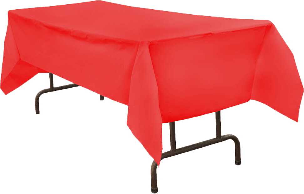 Red 54 x 108 Plastic Tablecover