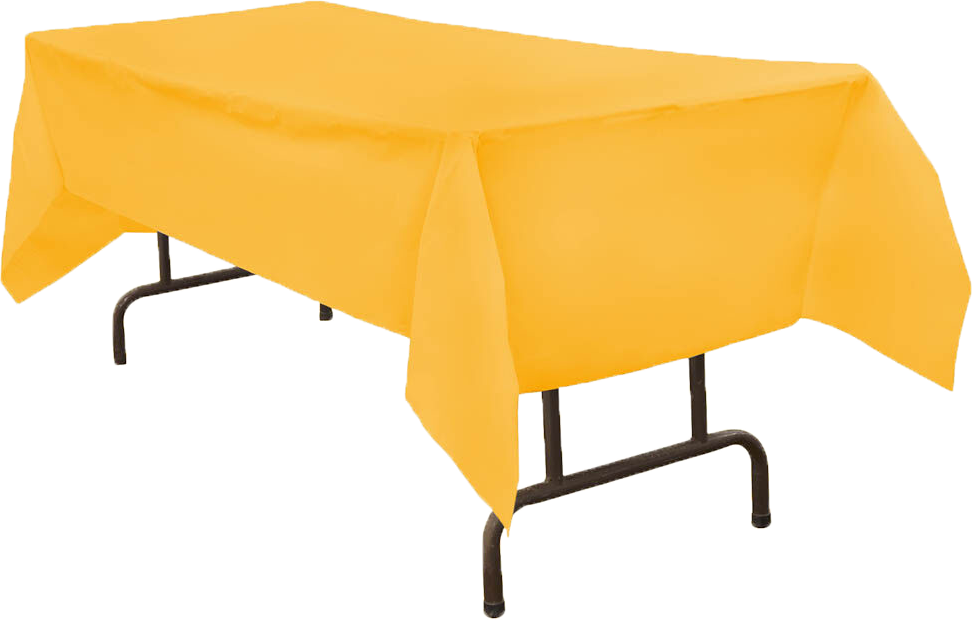 Yellow 54 x 108 Plastic Tablecover