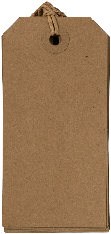 Brown Kraft Medium Gift Tags (4 1/4 x 2 3/8) - 10 Pack