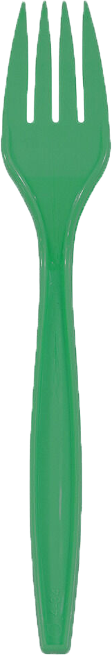 Green Plastic Forks - 100 Pack