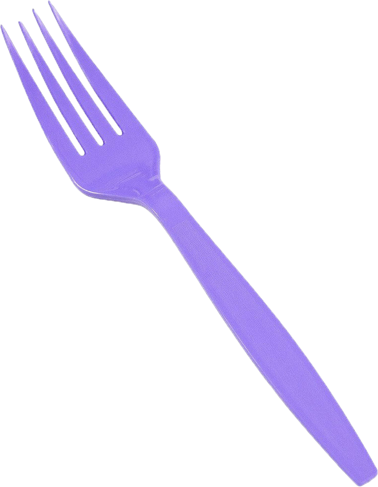 Purple Plastic Forks - 100 Pack