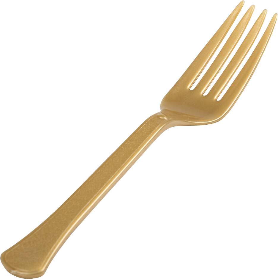 Gold Plastic Forks - 50 Pack