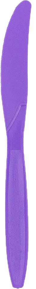 Purple Plastic Knives - 100 Pack