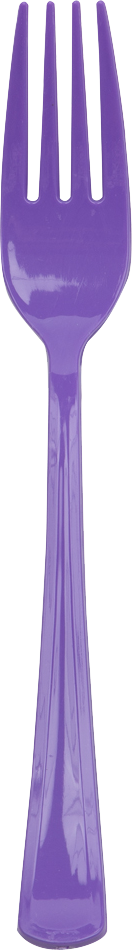 Purple Plastic Forks - 50 Pack