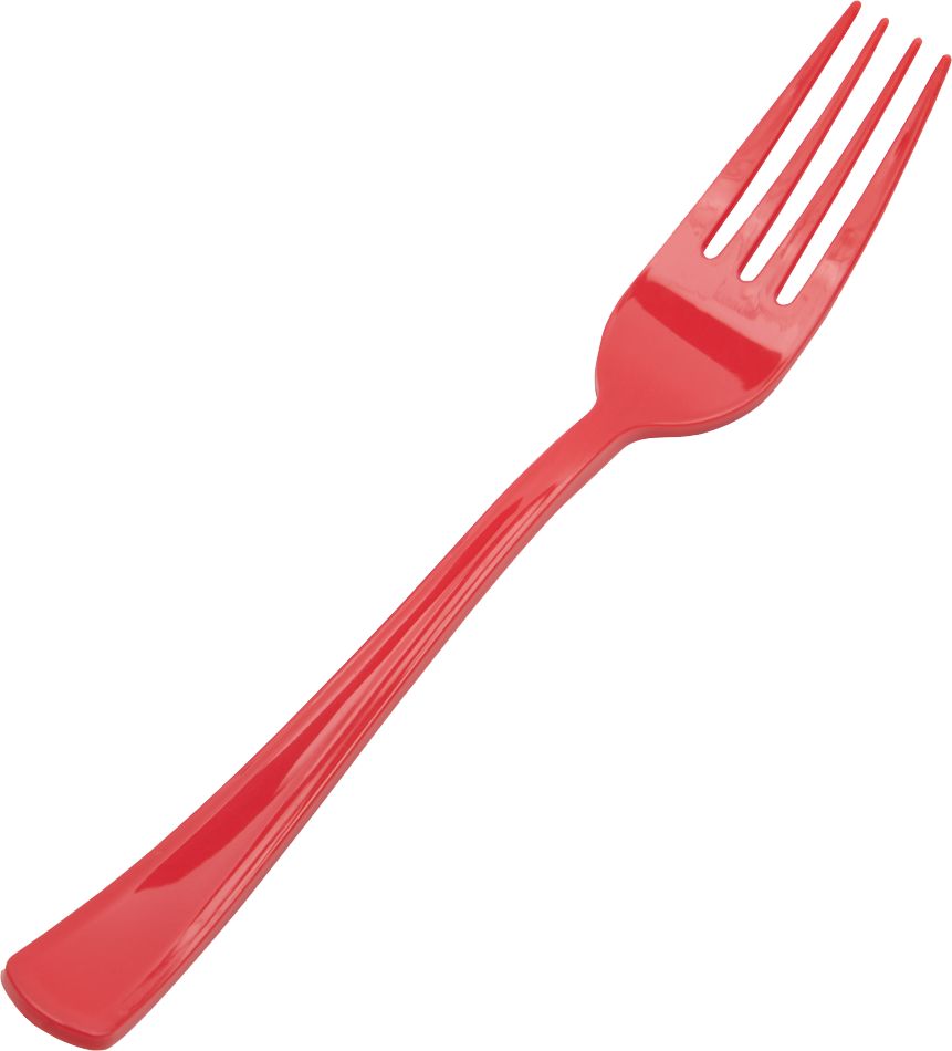 Red Plastic Forks - 50 Pack