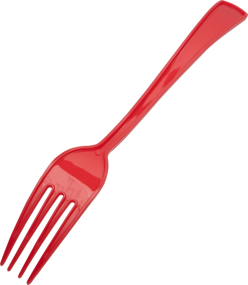 Red Plastic Forks - 50 Pack
