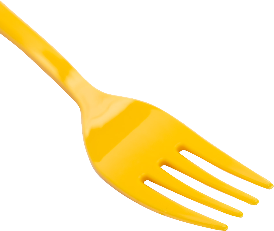 Yellow Plastic Forks - 50 Pack