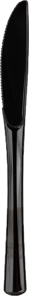Black Plastic Knives - 50 Pack