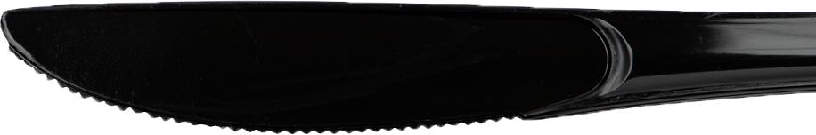 Black Plastic Knives - 50 Pack