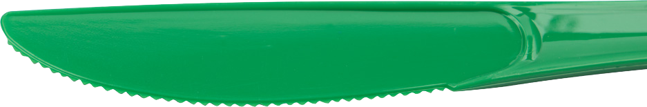 Green Plastic Knives - 50 Pack