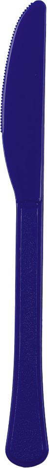 Navy Blue Plastic Knives - 50 Pack