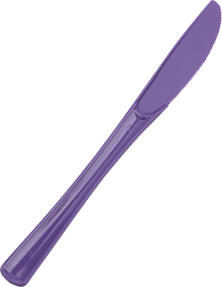 Violet Purple Plastic Knives - 50 Pack