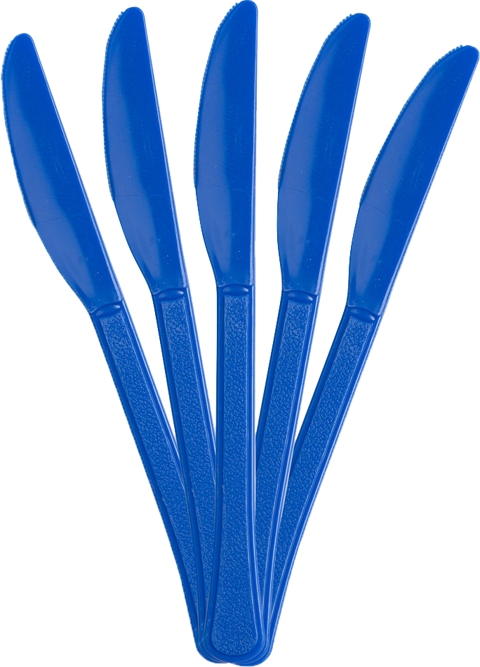 Royal Blue Plastic Knives - 50 Pack