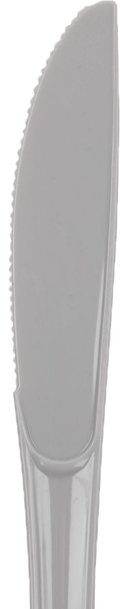 Silver Plastic Knives - 50 Pack