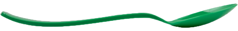 Green Plastic Spoons - 50 Pack