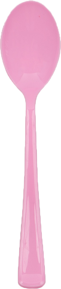 Baby Pink Plastic Spoons - 50 Pack
