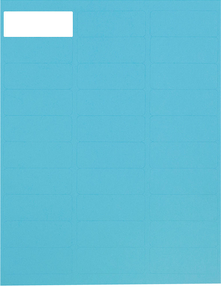 Blue 1 x 2 5/8 Address and 1 x 1 2/3 Circle Labels Set