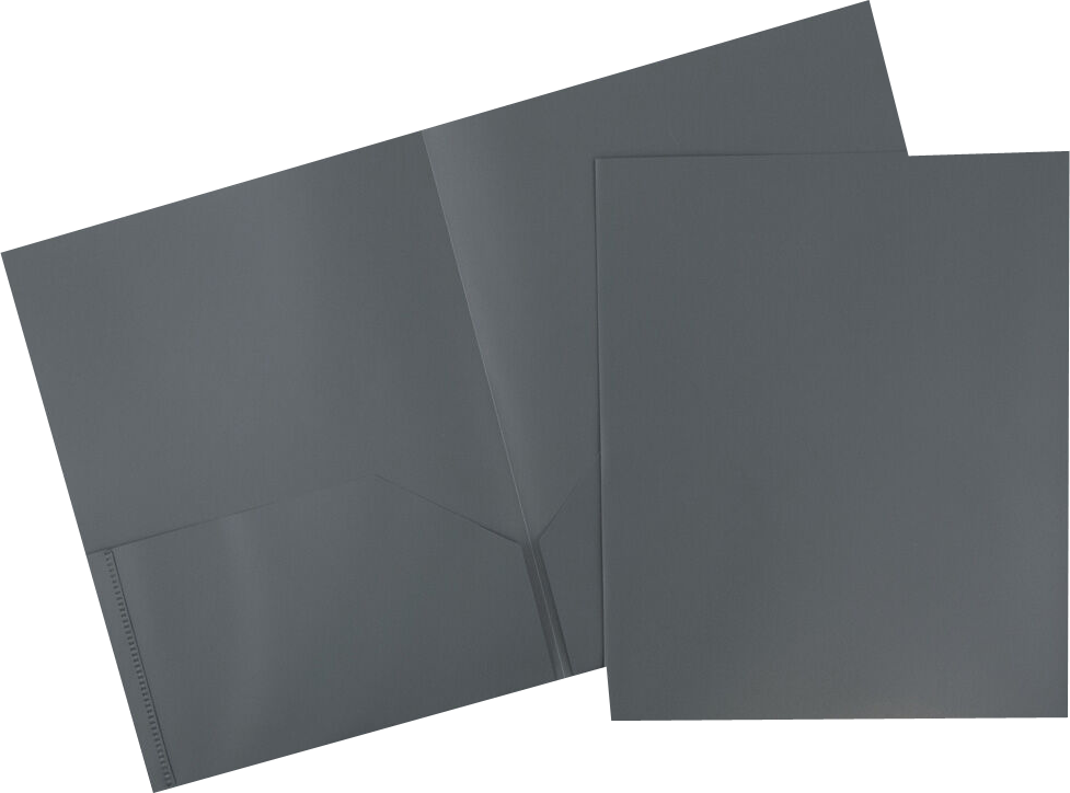 Gray 9 x 12 Plastic Pop Folders
