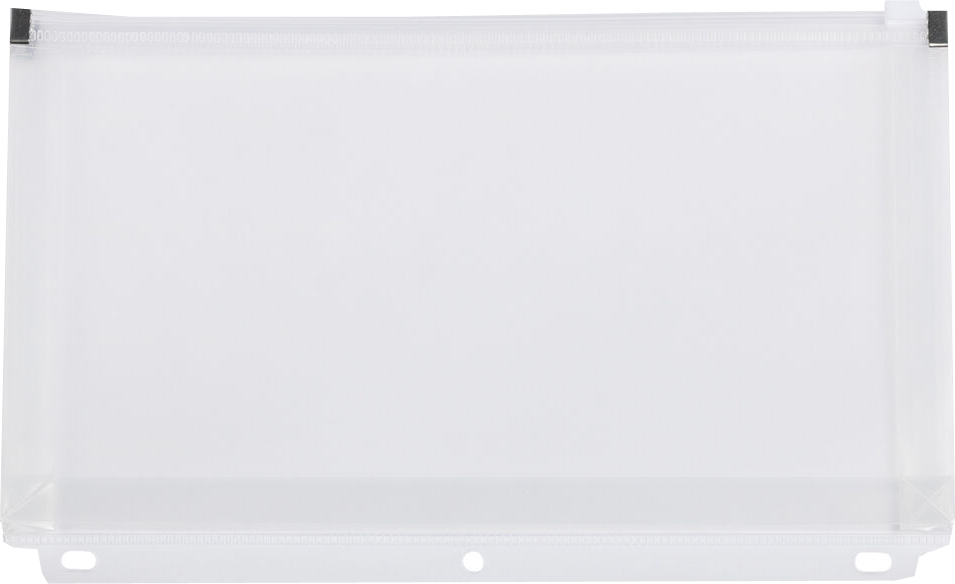 Clear 6 x 9 Booklet 3 Hole Punch Plastic Envelopes with Zip Closure