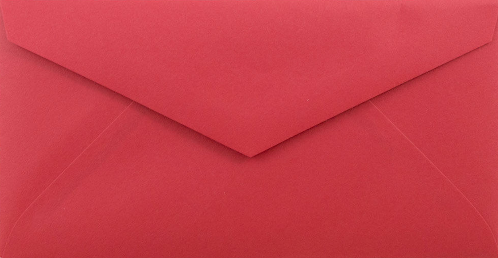 Red 24lb #7 3/4 Monarch Envelopes (3 7/8 x 7 1/2)
