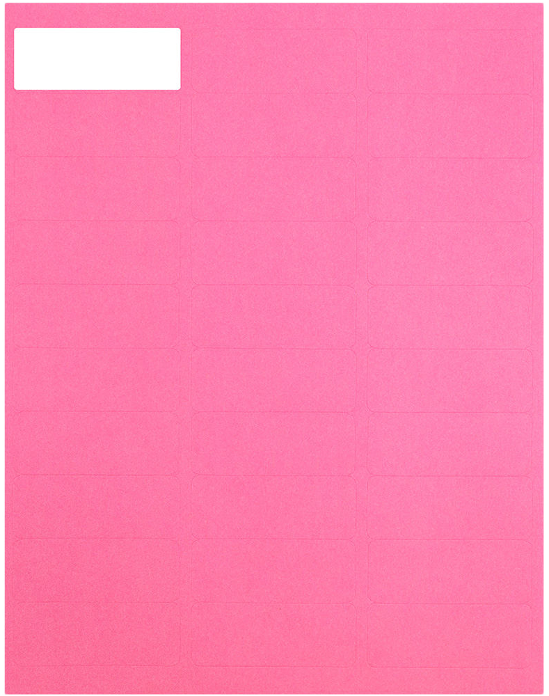 Pink 1 x 2 5/8 Address and 1 x 1 2/3 Circle Labels Set