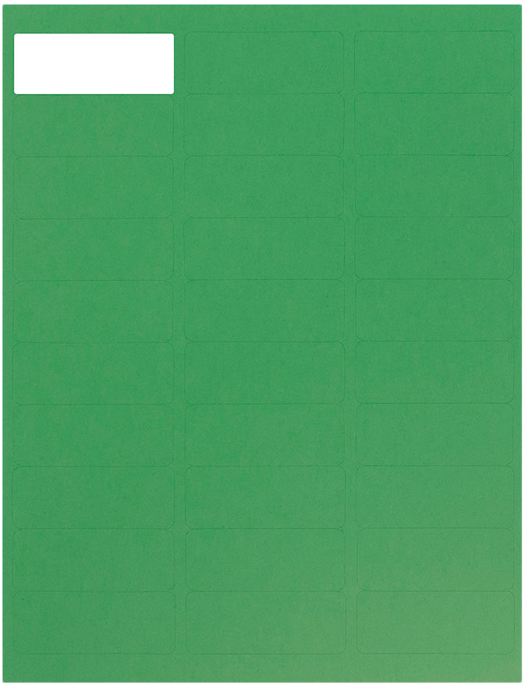 Green 1 x 2 5/8 Address and 1 x 1 2/3 Circle Labels Set