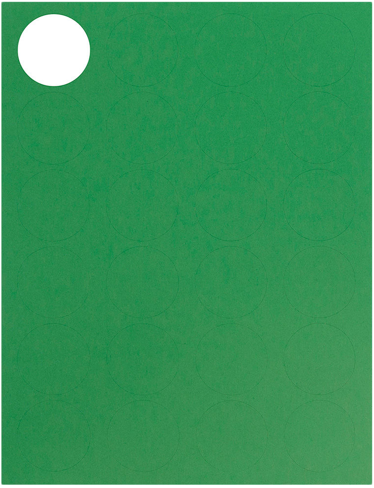 Green 1 x 2 5/8 Address and 1 x 1 2/3 Circle Labels Set