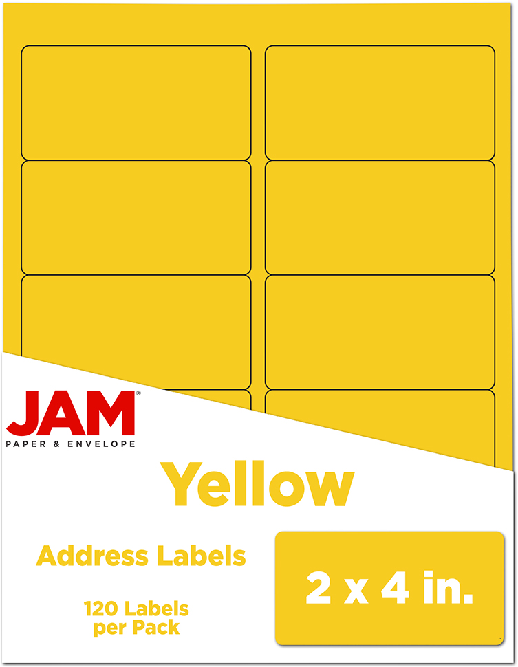 Yellow 2 x 4 Address Labels