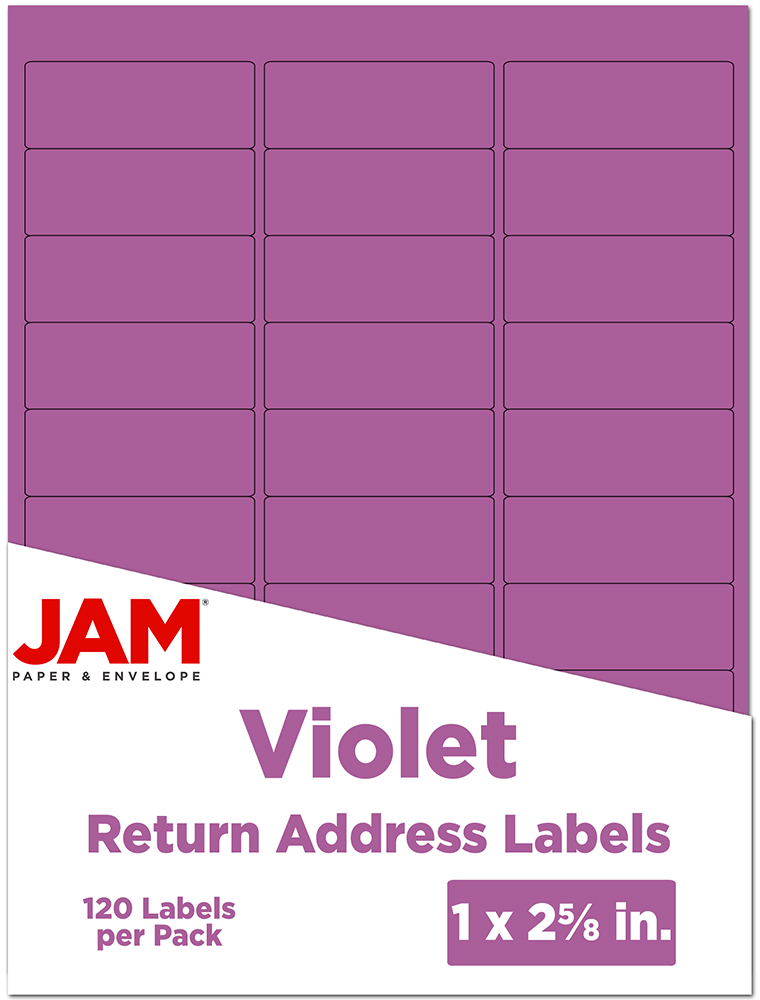 Violet Purple 1 x 2 5/8 Return Address Labels